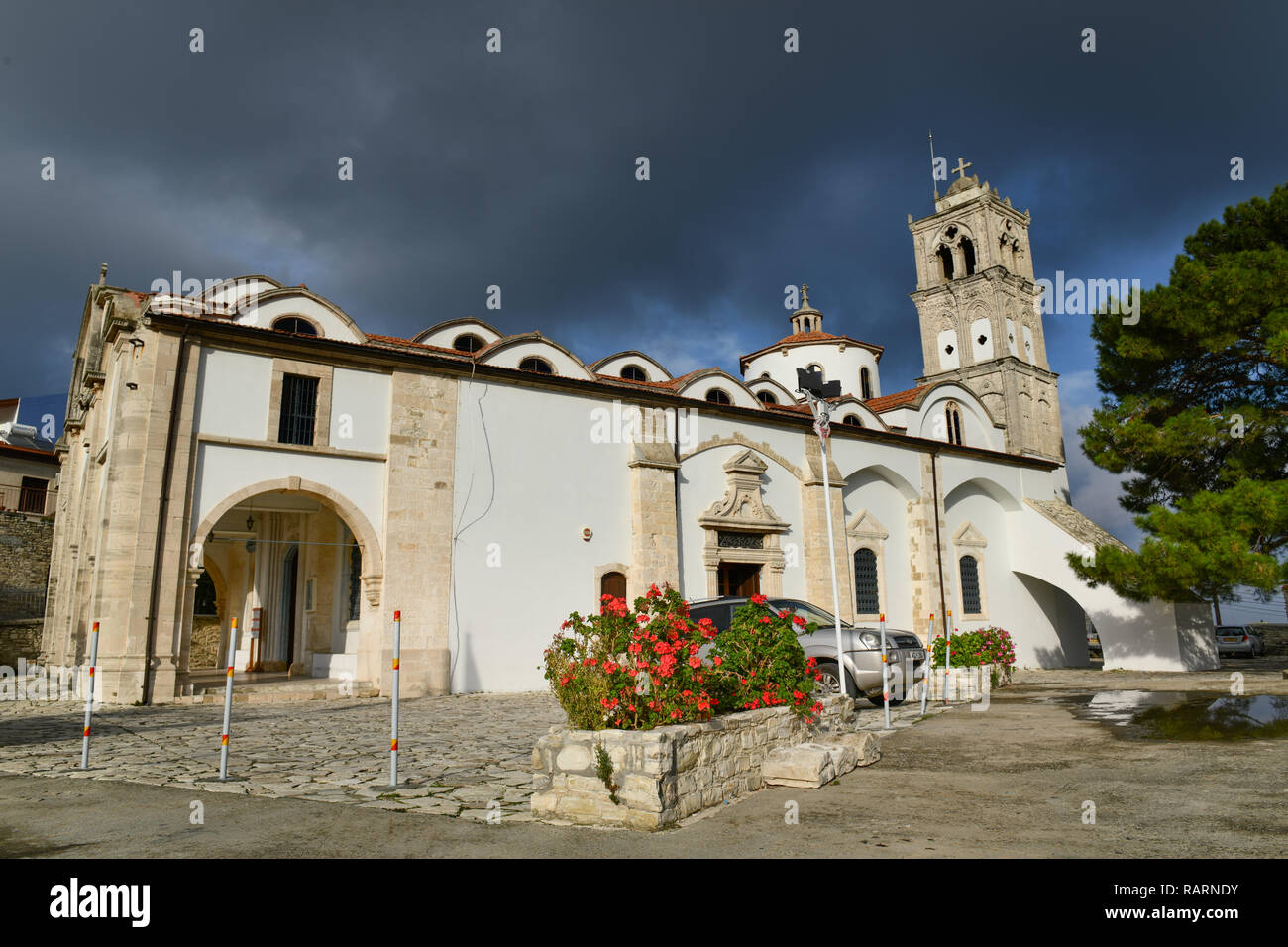 Timiou Stavrou (chiesa di Santa Croce), Pano Lefkara, Repubblica di Cipro, Timiou Stavrou (Kirche des Heiligen Kreuzes), Republik Zypern Foto Stock