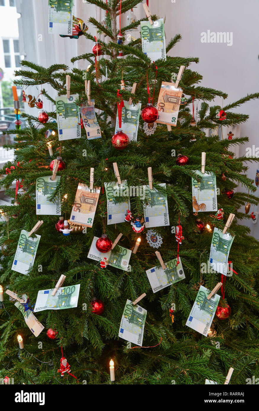 Foto simbolico, dono del denaro, Natale, Symbolfoto, Geldgeschenk, Weihnachten Foto Stock