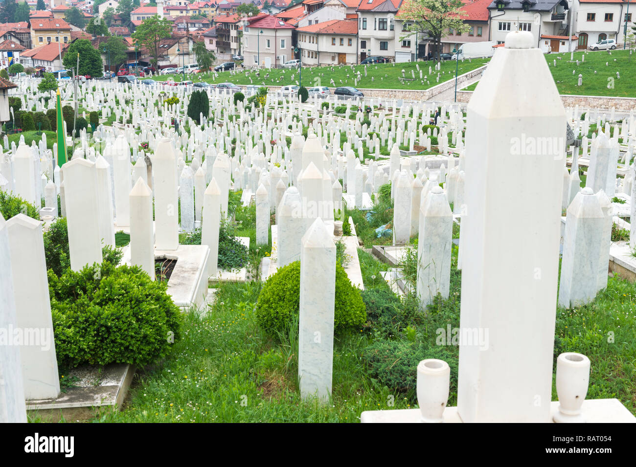 Dei martiri cimitero Kovaci, Sarajevo, Bosnia ed Erzegovina Foto Stock