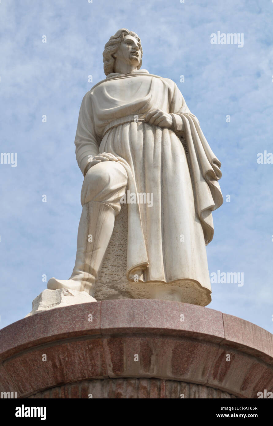 Marco Polo statua in Zhangye, del Gansu in Cina - 06/27/2015 Foto Stock
