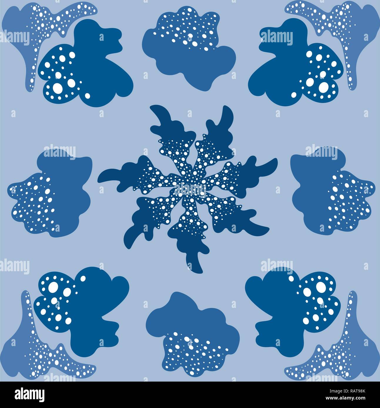 Luce blu modello simbolo astratto e moderno Illustrazione Vettoriale