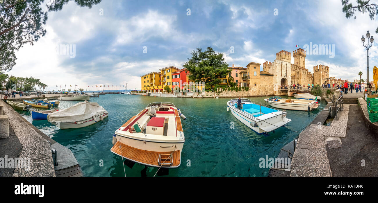 Sirmione sul Lago di Garda, Italia Foto Stock