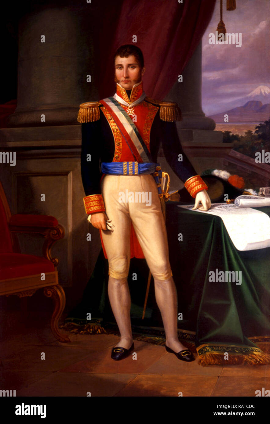 Agustín Cosme Damián de Iturbide y Arámburu (1783 - 1824), Agostino di Messico, esercito messicano generale e uomo politico Foto Stock