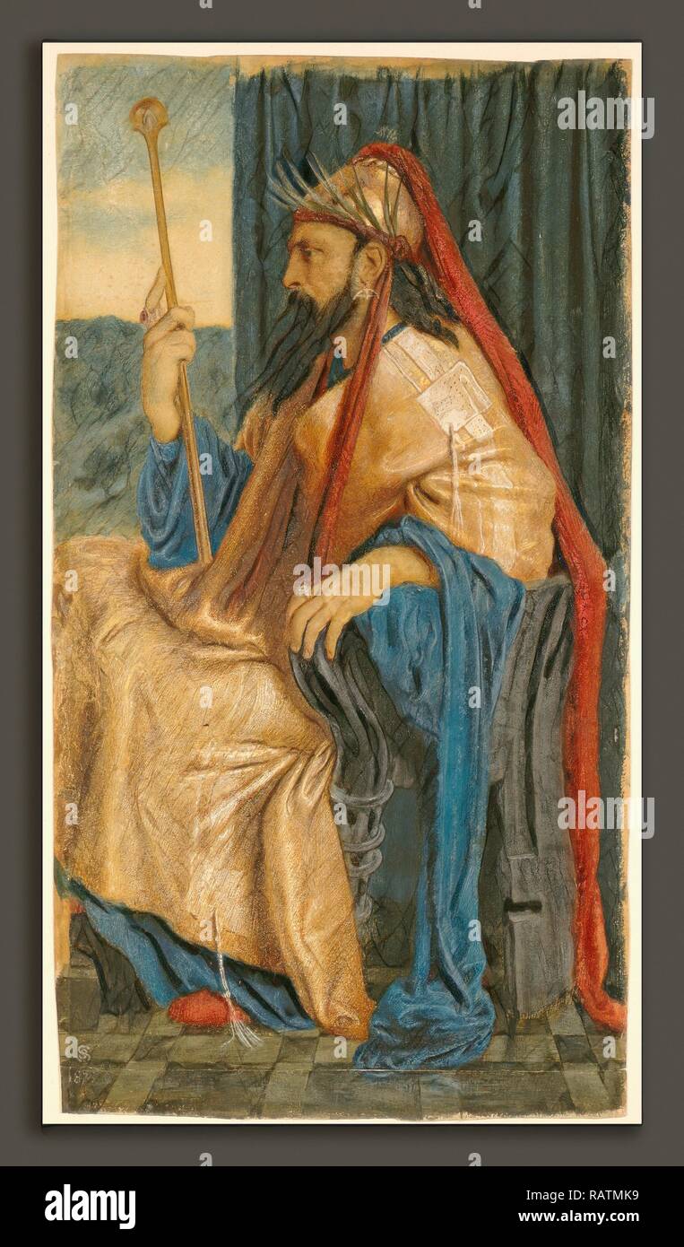 Simeone Salomone, re Salomone, inglesi, 1840 - 1905, 1872 o 1874, tempera  (?) con tocchi di vernice su carta reinventato Foto stock - Alamy