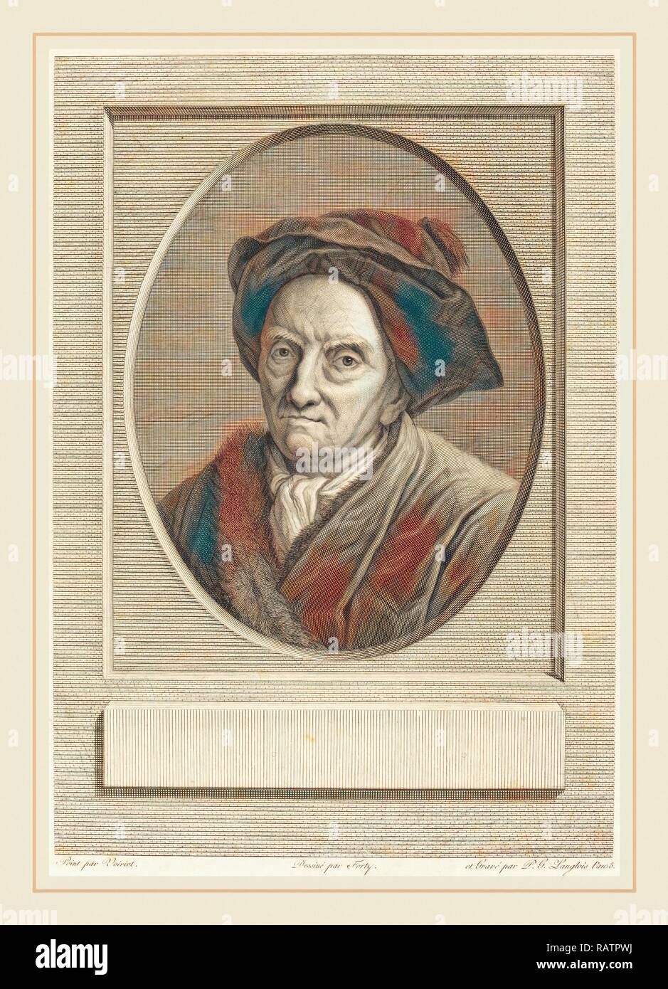 Pierre Gabriel Langlois dopo Guillaume Voiriot dopo Jean-Jacques quaranta, francese (1754-c. 1810), Fontenelle, 1796- reinventato Foto Stock