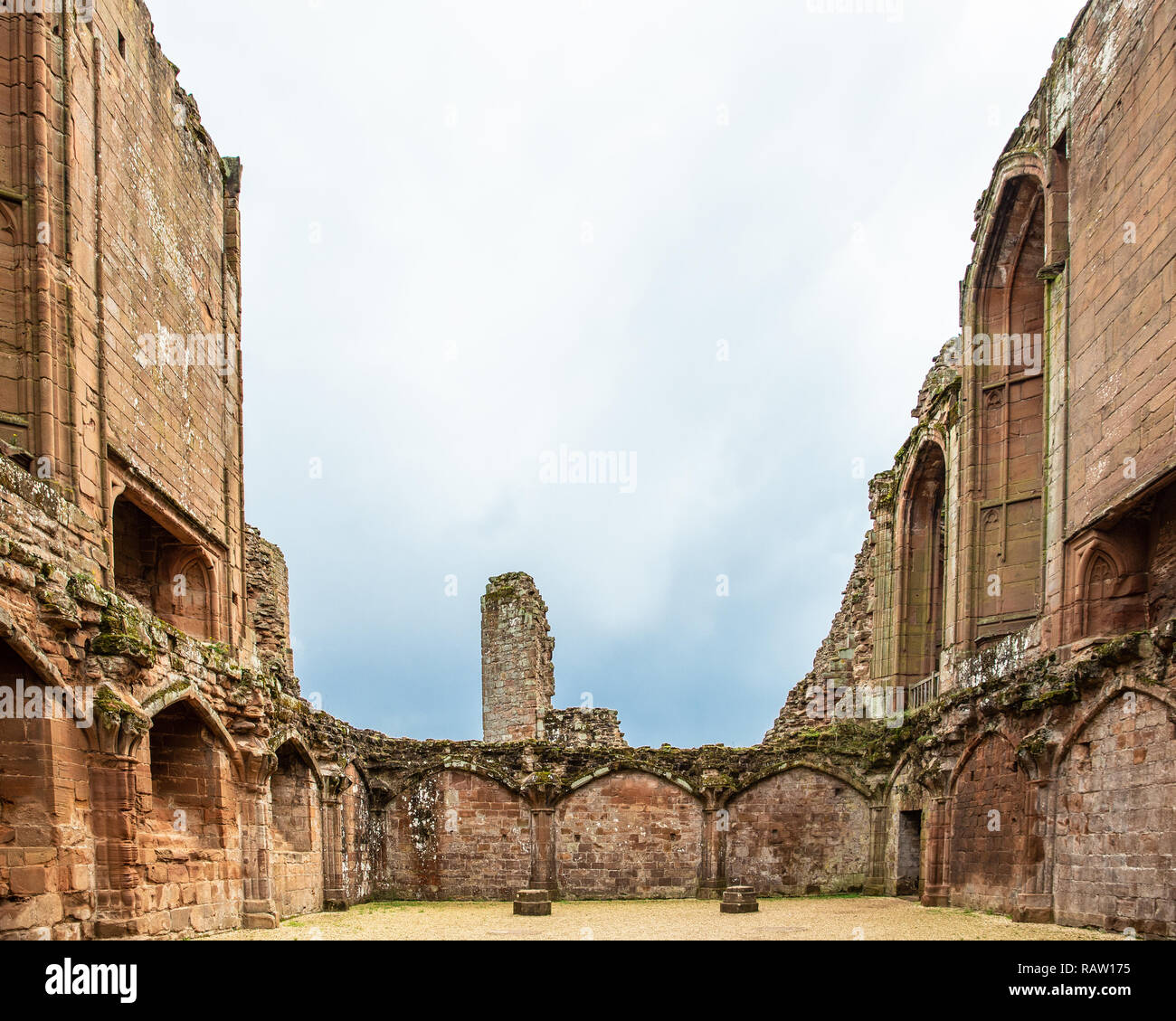 Il castello medievale di dettagli architetturali da Kenilworth Castle Regno Unito Foto Stock