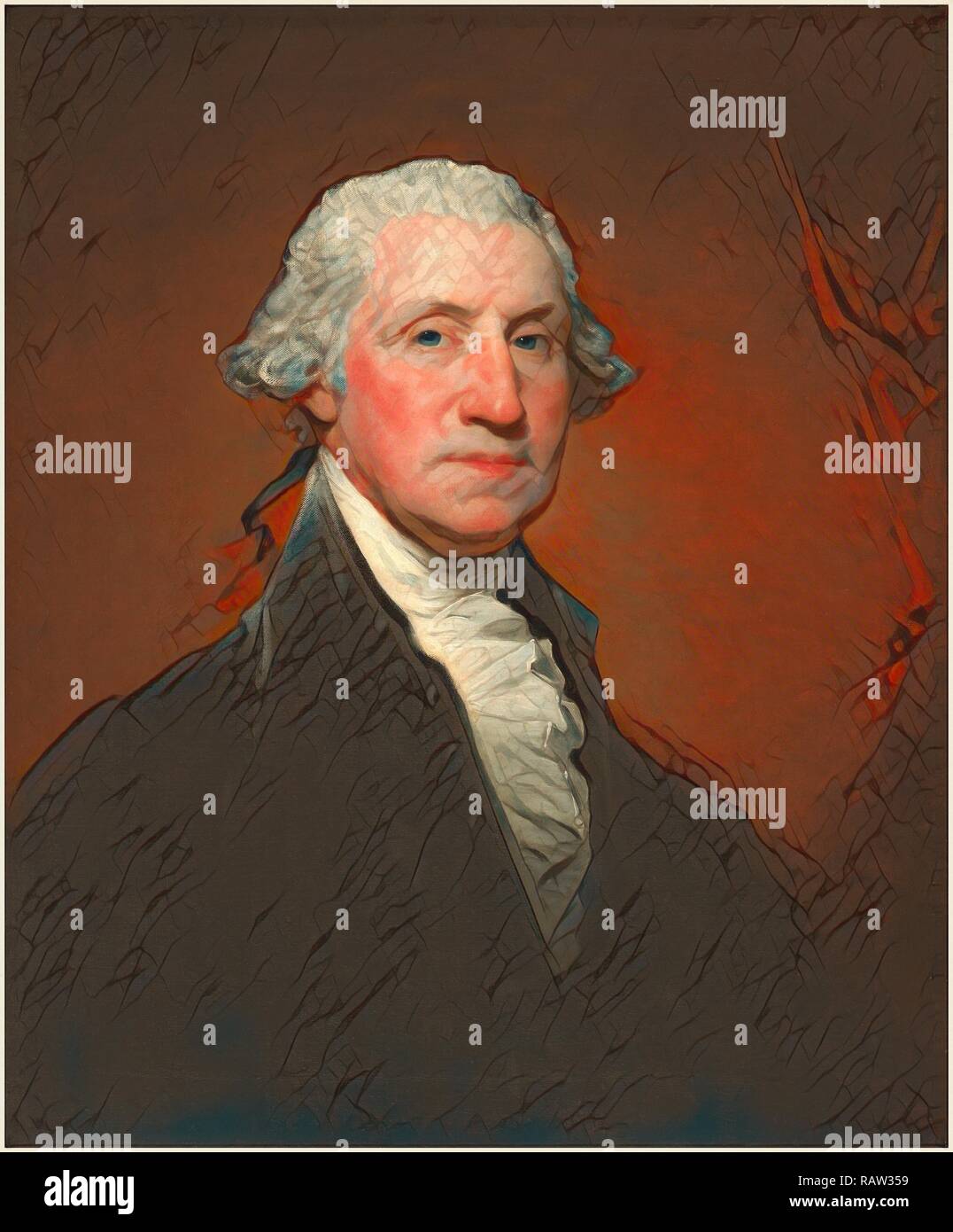 Gilbert Stuart, George Washington (Vaughan-Sinclair ritratto), Americano, 1755-1828, 1795, olio su tela. Reinventato Foto Stock