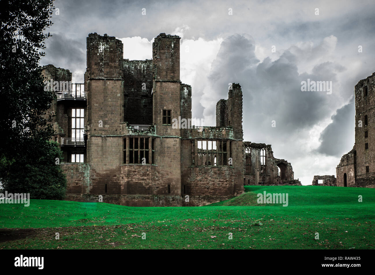 Il castello medievale di dettagli architetturali da Kenilworth Castle Regno Unito Foto Stock