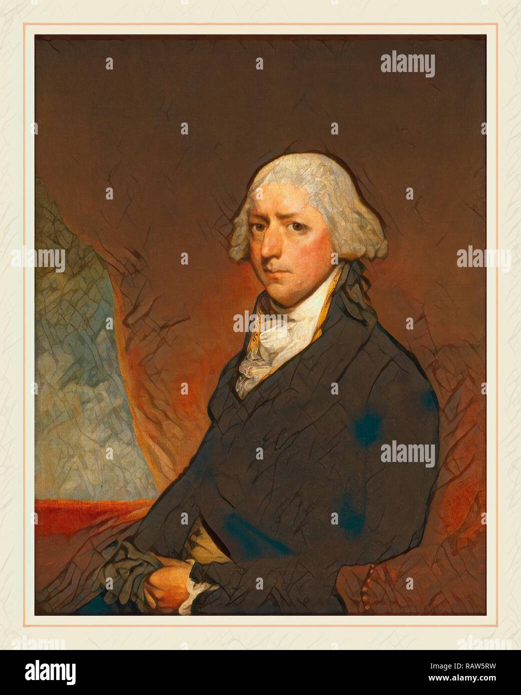 Attribuito a Gilbert Stuart, John Ashe, Americano, 1755-1828, c. 1793-1794, olio su tela. Reinventato Foto Stock