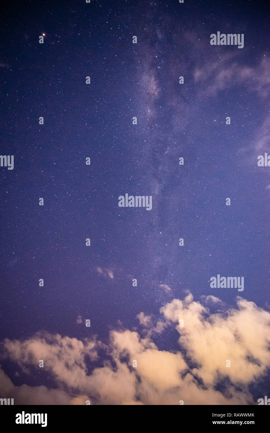 Una vista della Via Lattea a Wellington in Nuova Zelanda Foto Stock