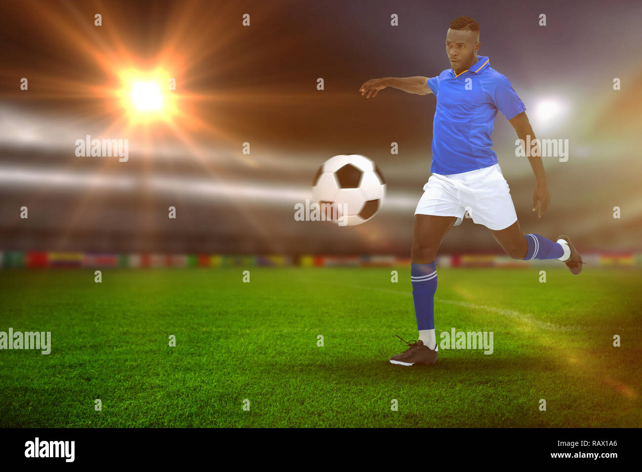 Immagine composita del giocatore di calcio Foto Stock
