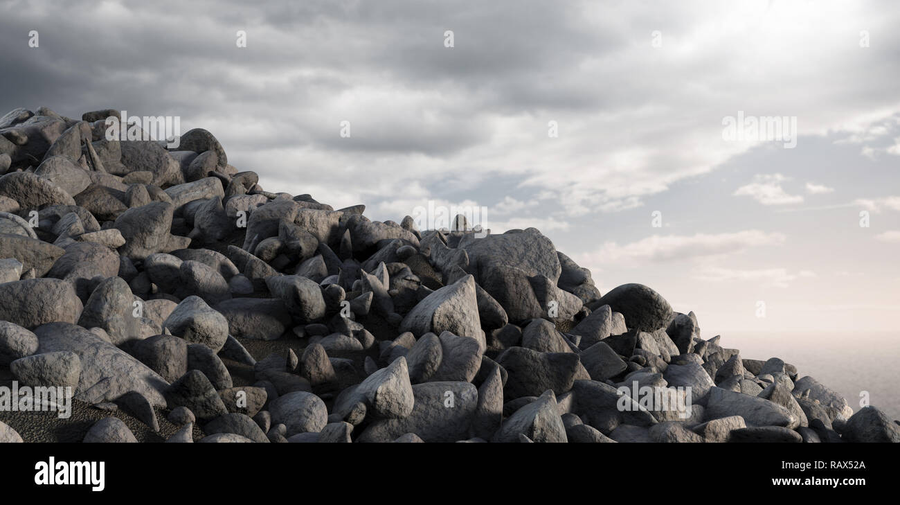 Immagine composita di rocce grigie Foto Stock