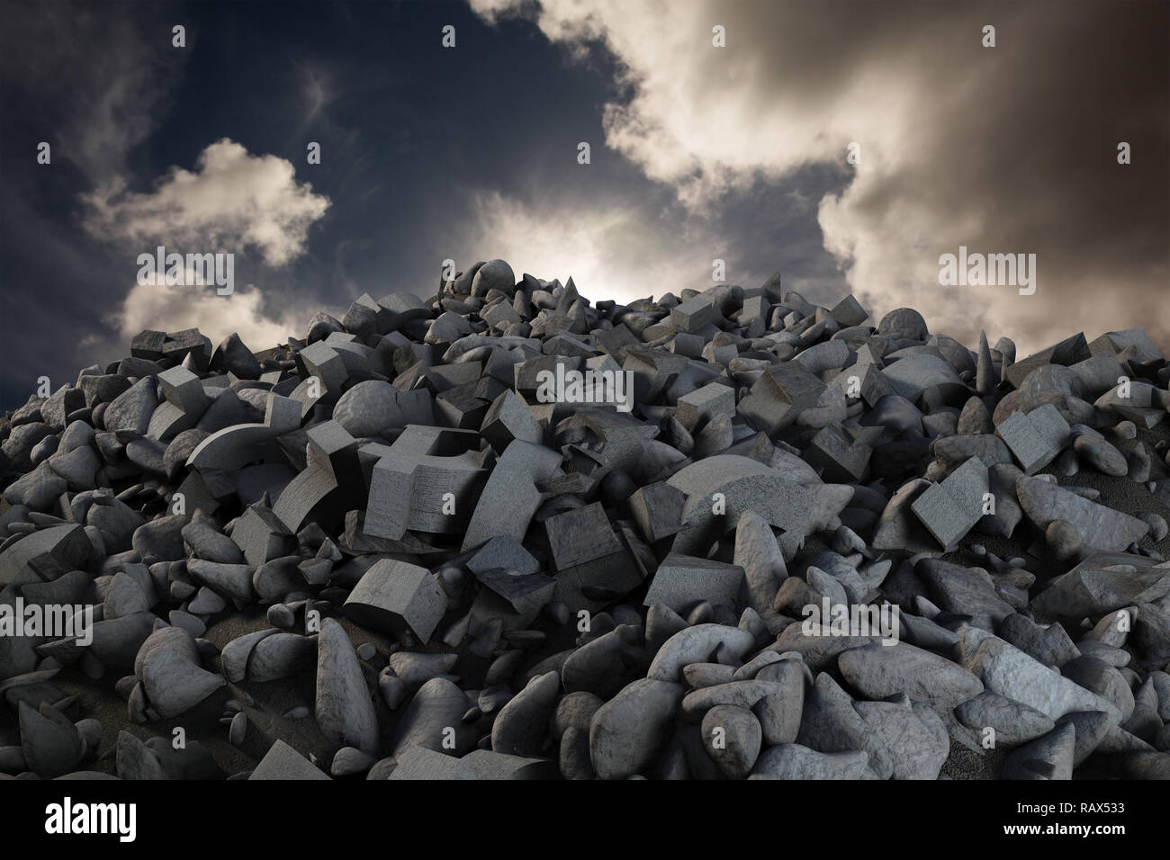 Immagine composita della pila di rocce Foto Stock