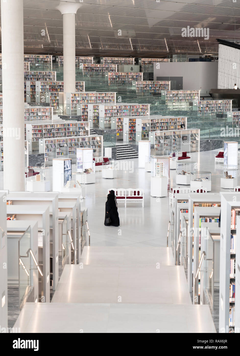 Nuovo Qatar National Library nella città di istruzione, Doha, Qatar. Architetto, Rem Koolhaas. Foto Stock