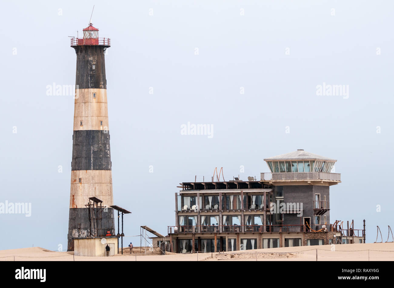 Pelican Point Lodge, Walvis Bay, Namibia Foto Stock