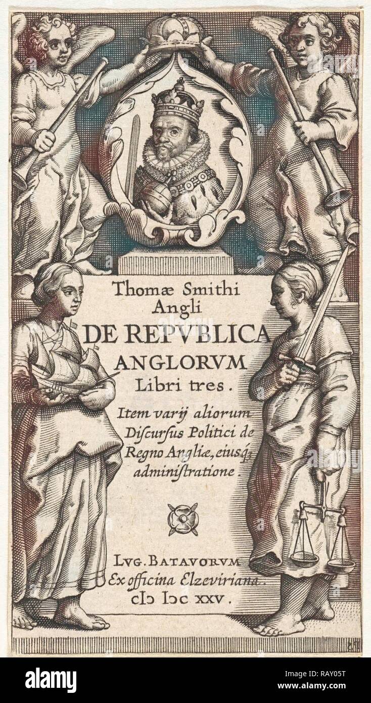 Ritratto di Giacomo I (re d'Inghilterra), Pieter Serwouters, Bonaventura Elzevier, Abraham Elzevier (MI), 1625 reinventato Foto Stock