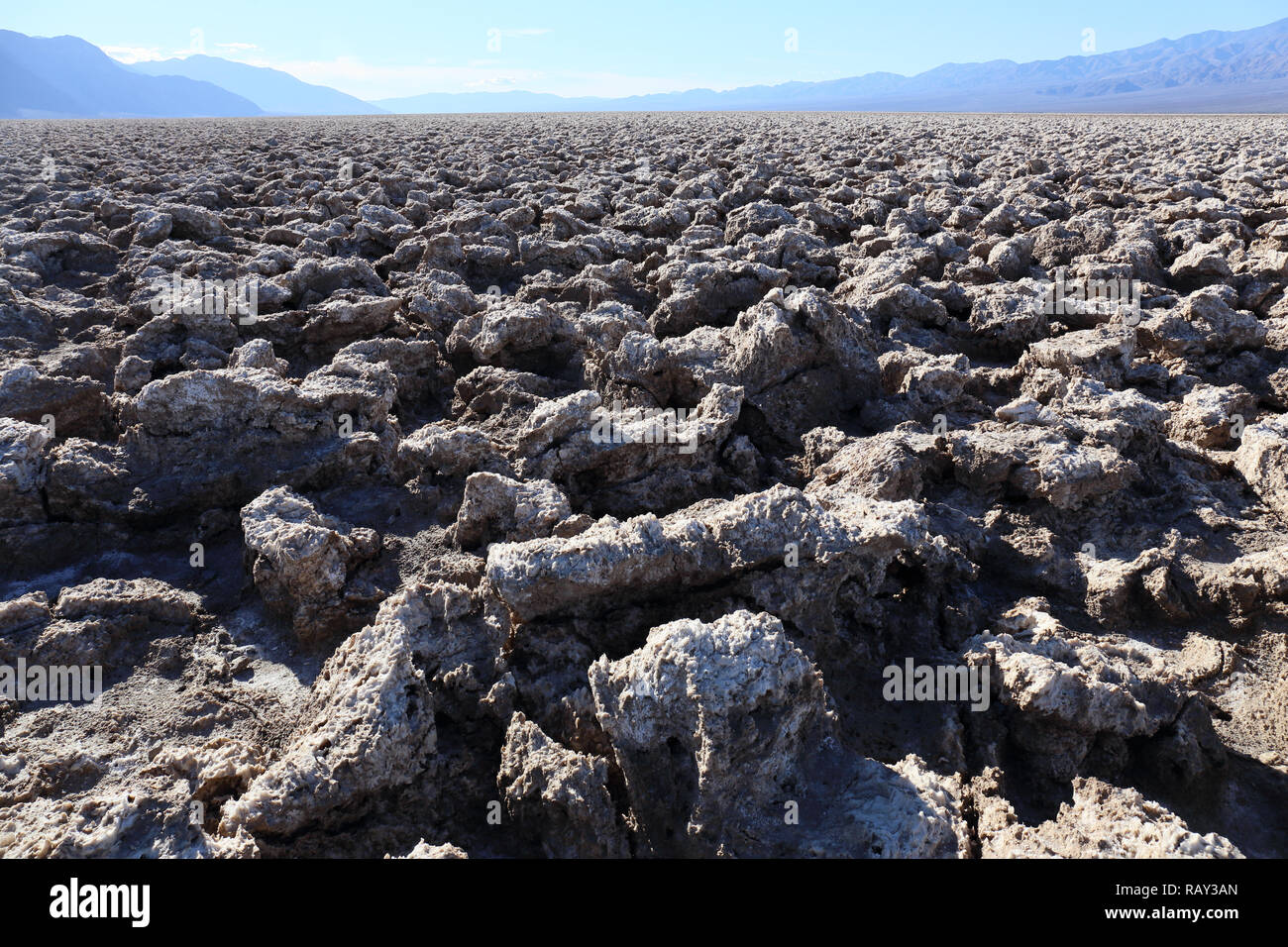 Devil's Golf Corso, Death Valley, California, Stati Uniti d'America Foto Stock