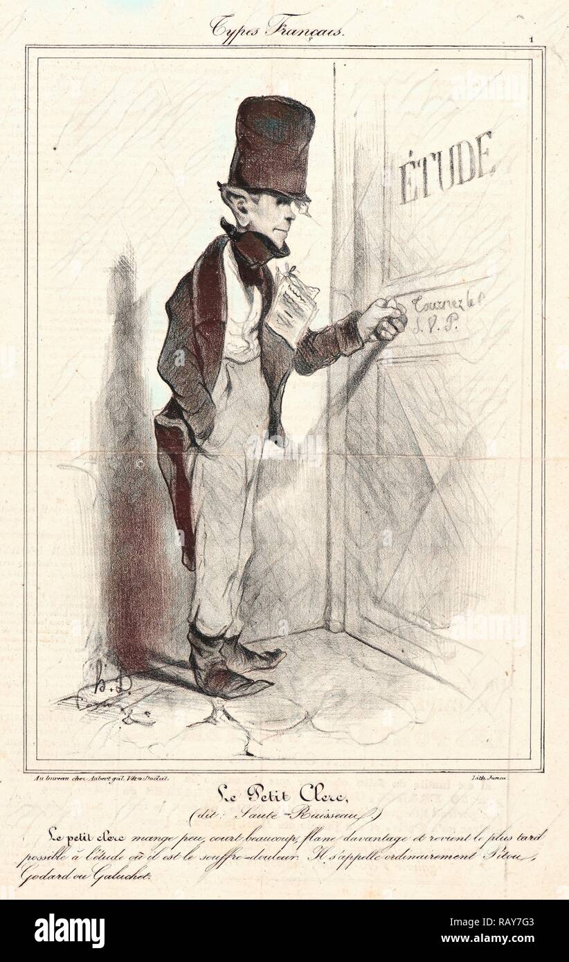 Honoré Daumier (francese, 1808 - 1879). Le Petit Clerc, 1835. Da tipi  Français. Litografia su carta velina di carta da giornale reinventato Foto  stock - Alamy