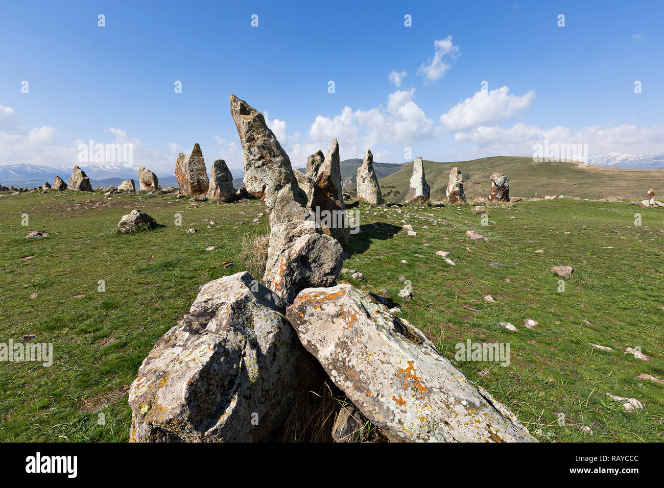 Zorats Karer o Karahunj noto come pietra armeno henge Foto Stock