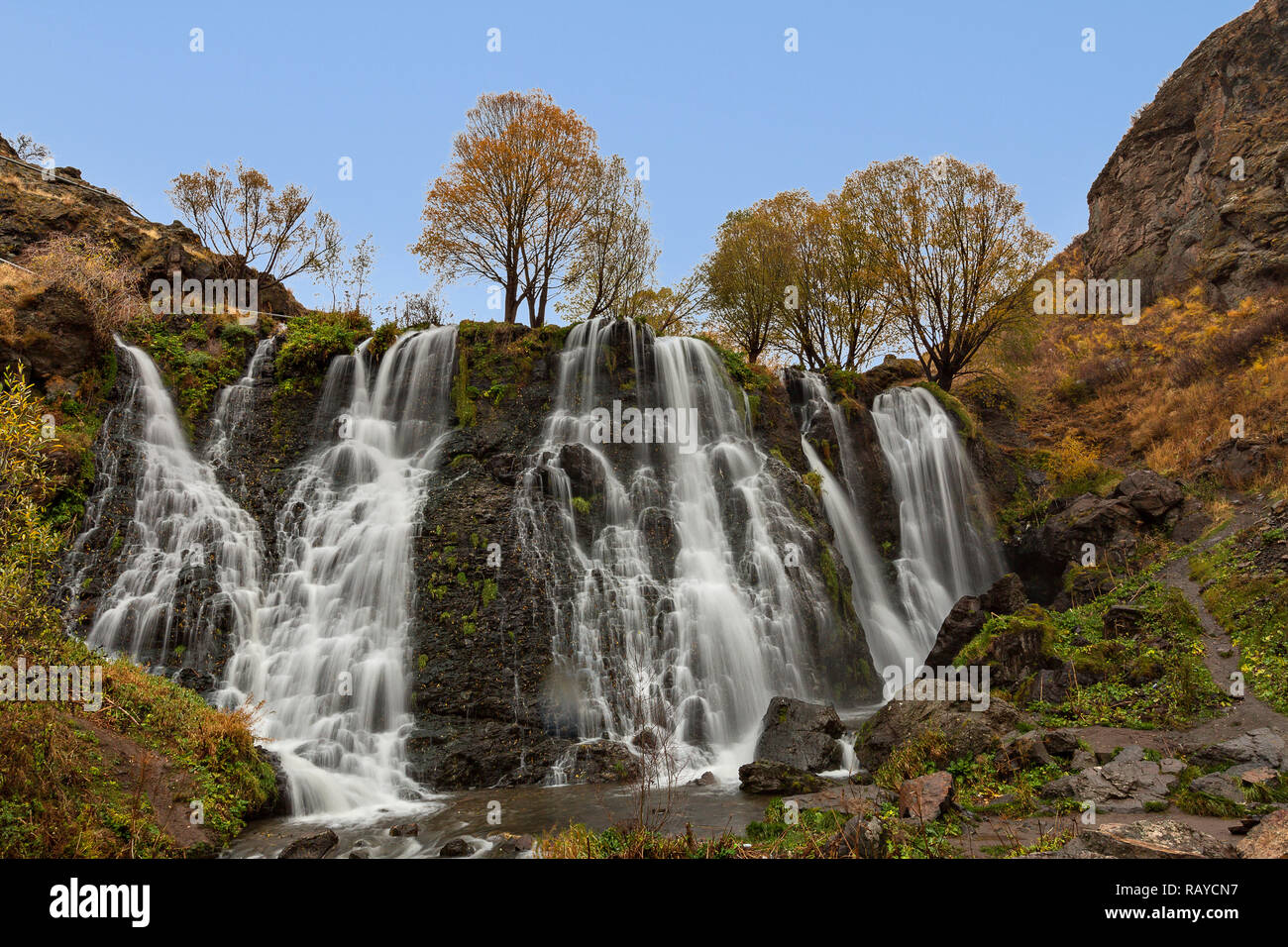 Cascate di Shaki vicino alla città di Goris in Armenia. Foto Stock