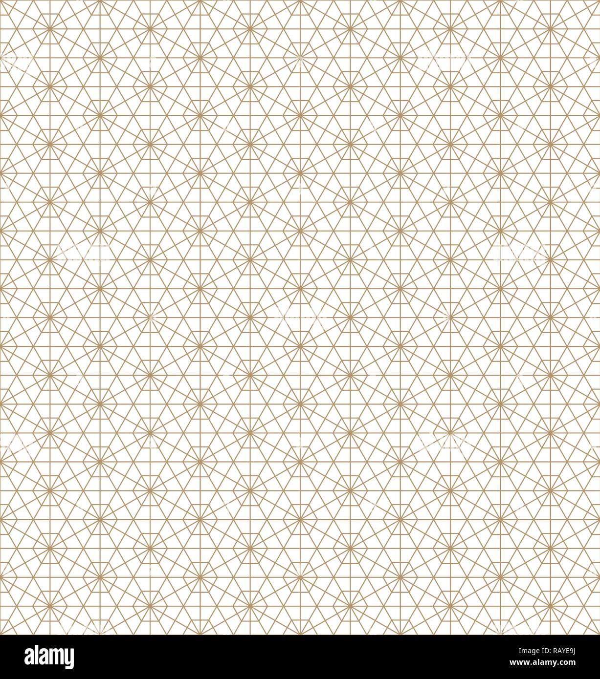 Bellissima Seamless pattern giapponese kumiko per shoji schermo grande design per un qualsiasi scopo.tradizionale giapponese, parete shoji.Le linee sottili. Illustrazione Vettoriale