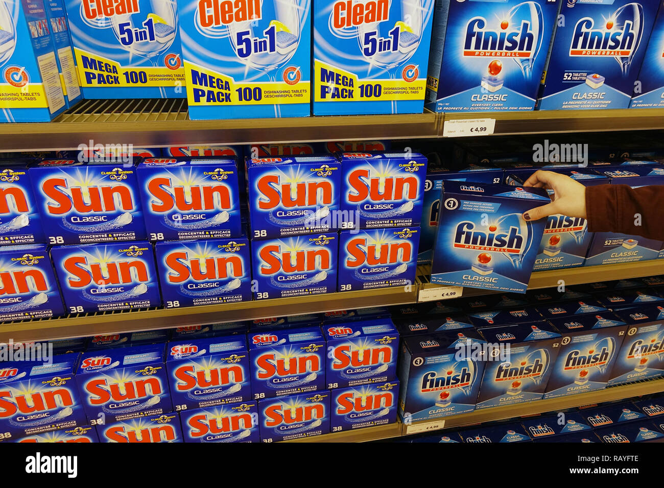 Detergente per stoviglie Foto Stock