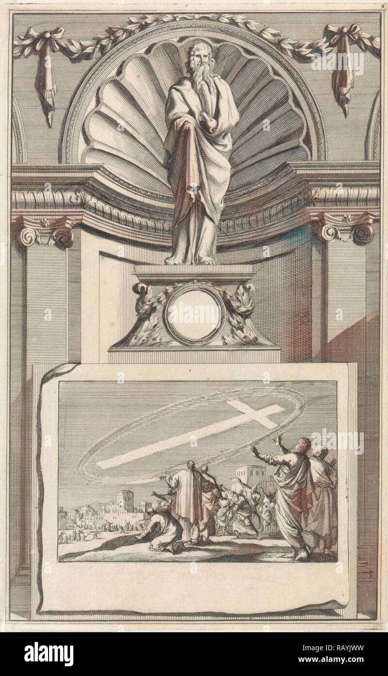 H. Cirillo di Gerusalemme, Dottore della Chiesa, Jan Luyken, Zacharias Chatelain (II), Jan Goeree, 1698. Reinventato Foto Stock