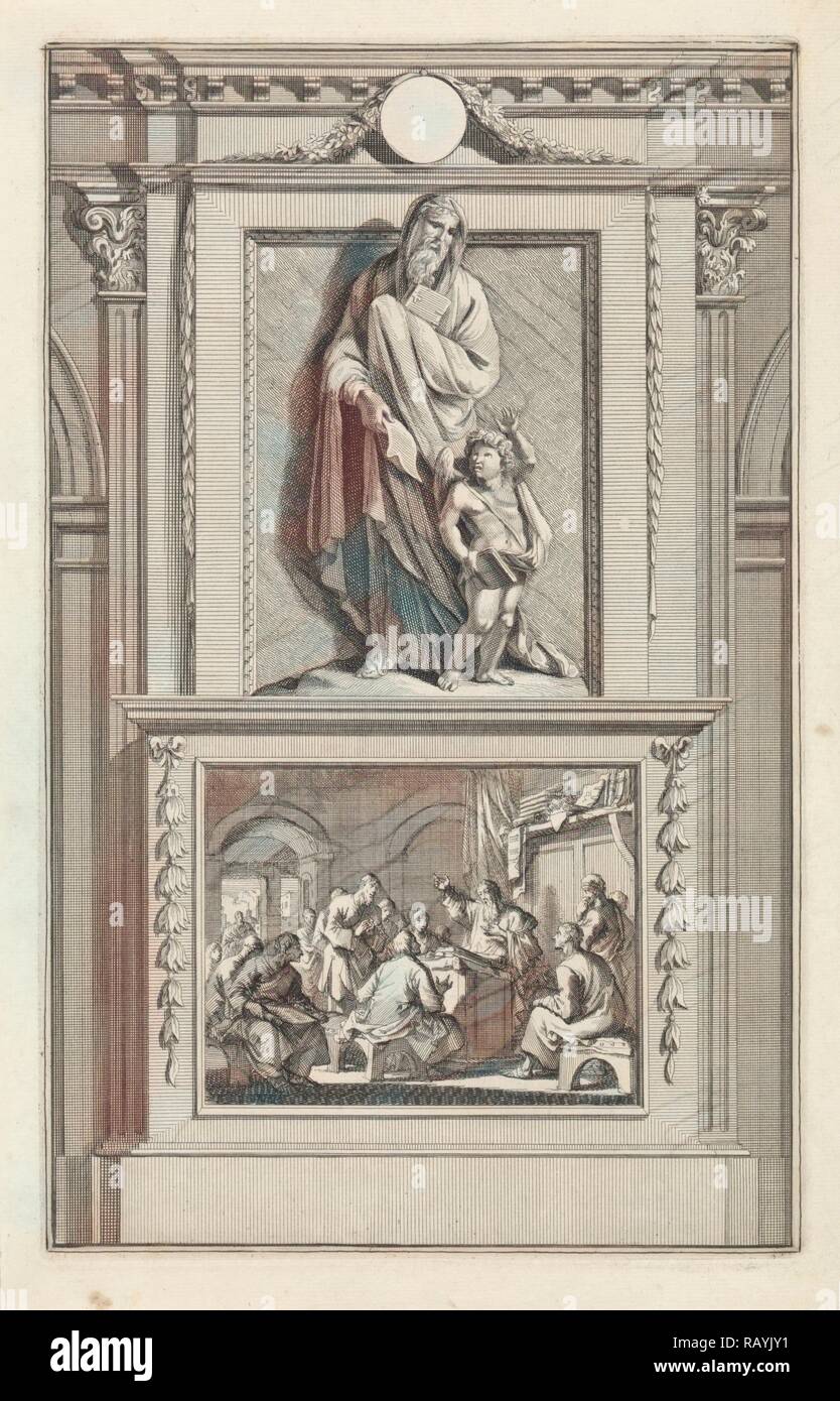H. Pantaenus di Alessandria, Padre della Chiesa, Jan Luyken, Zacharias Chatelain (II), Jan Goeree, 1698. Reinventato Foto Stock
