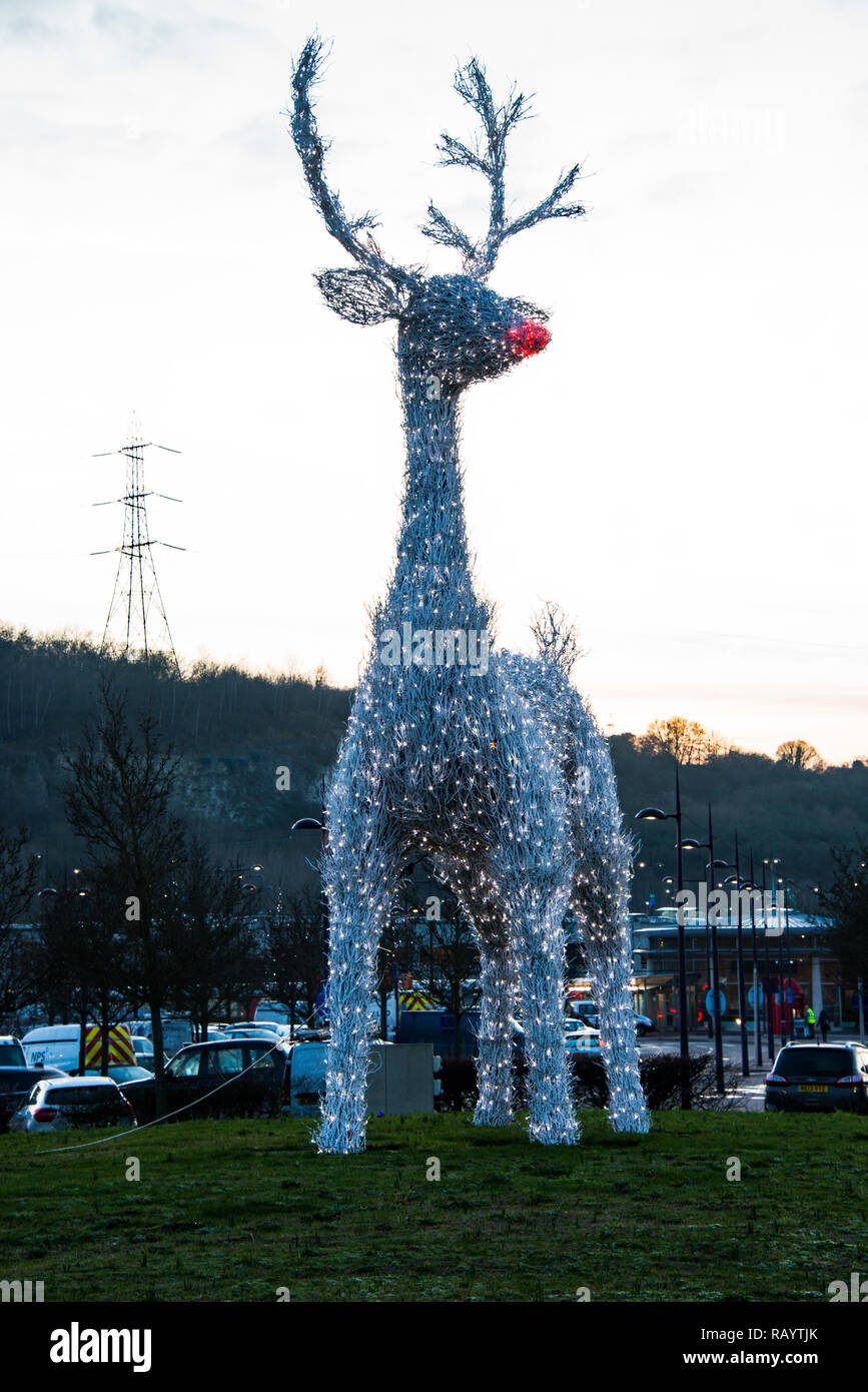 Xmas display illuminazione a 'Bluewater'. Foto Stock