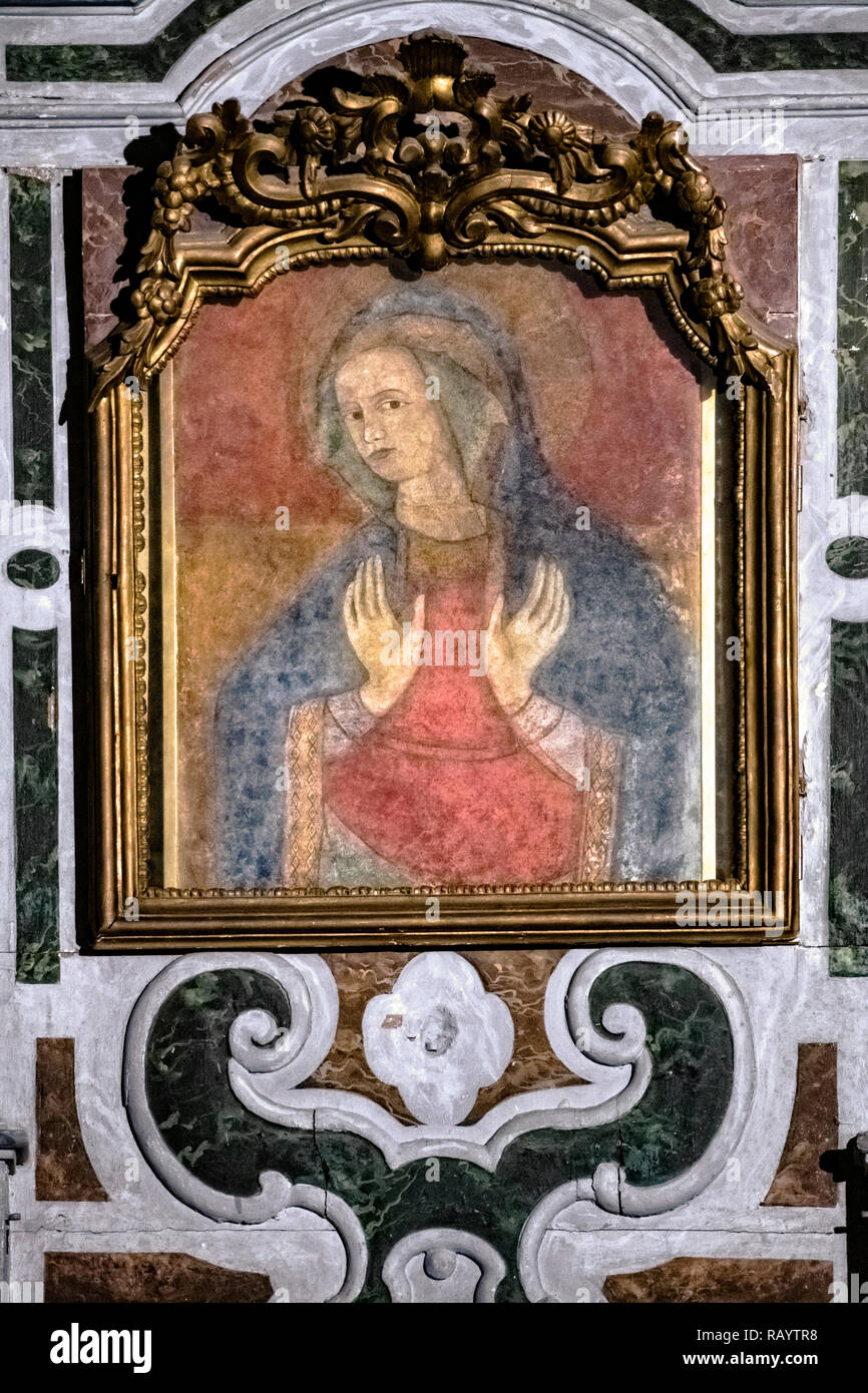 Italia Basilicata Madonna di Picciano Chiesa Santuario affresco della Madonna di Picciano Foto Stock