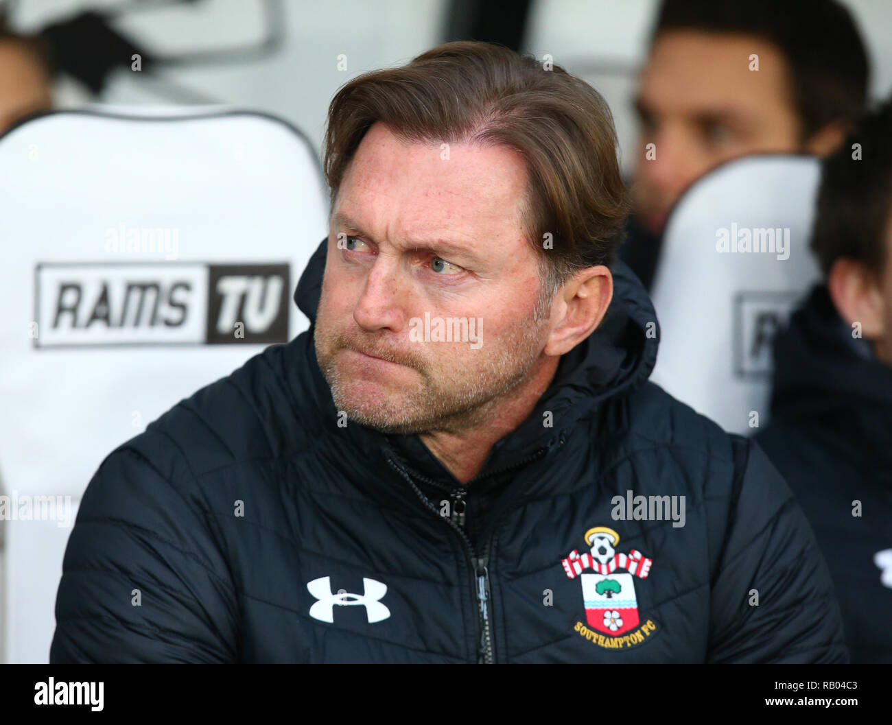 Derby, Regno Unito, 5 gennaio 2019. Southampton manager Ralph Hasenhuttl durante la FA Cup terzo turno tra Derby County e Southampton al Pride Park Stadium , Derby, Inghilterra il 05 Gen 2019. Azione di Credito Foto Sport Credit: Azione Foto Sport/Alamy Live News Credit: Azione Foto Sport/Alamy Live News Foto Stock