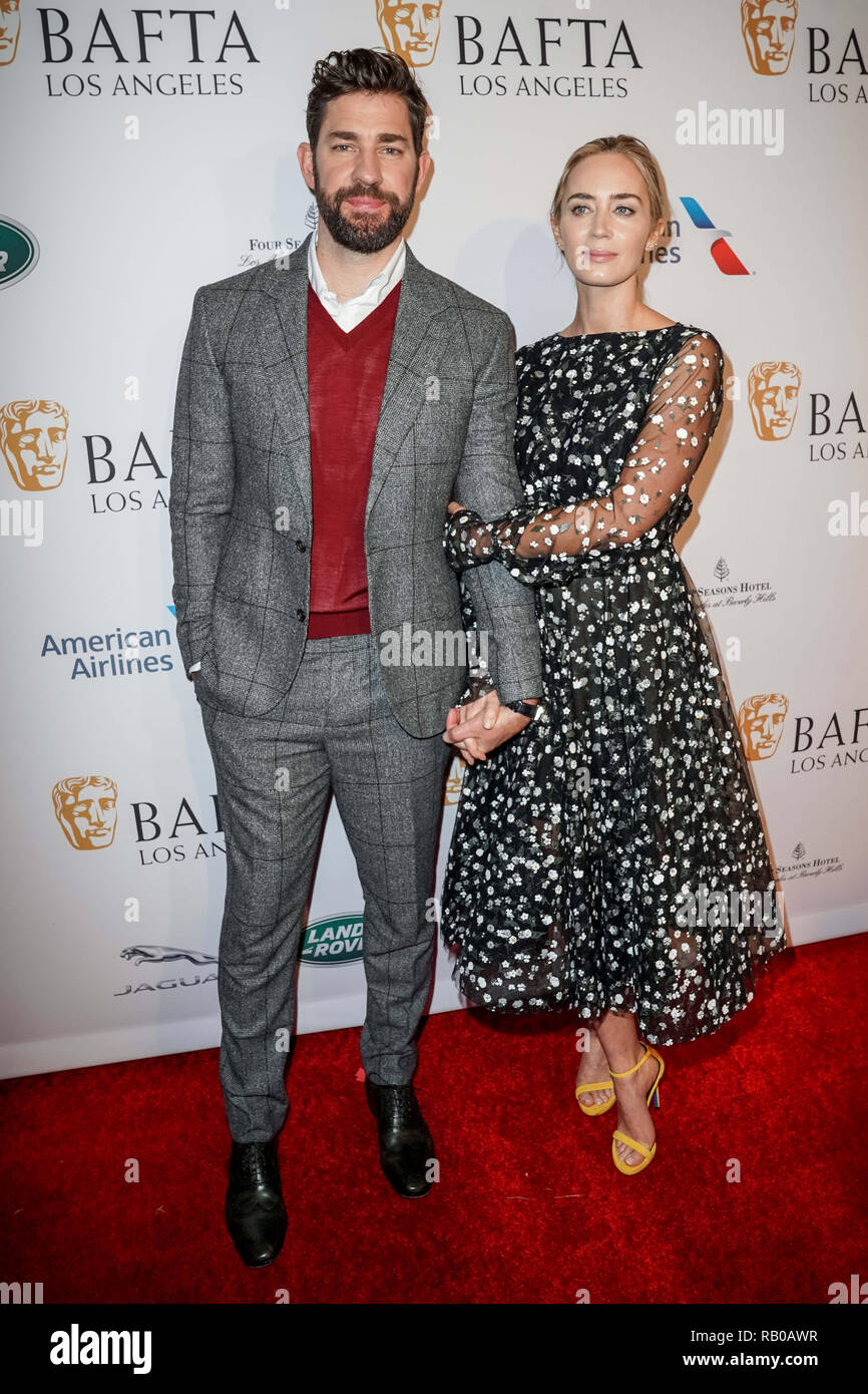 18 maggio 2015 - Los Angeles, CA, Stati Uniti - 05 Gennaio 2019 - Los Angeles, California - John Krasinski, Emily Blunt. il BAFTA Los Angeles Tea Party tenuto presso il Four Seasons Hotel di Los Angeles. Photo credit: AdMedia (credito Immagine: © AdMedia via ZUMA filo) Foto Stock