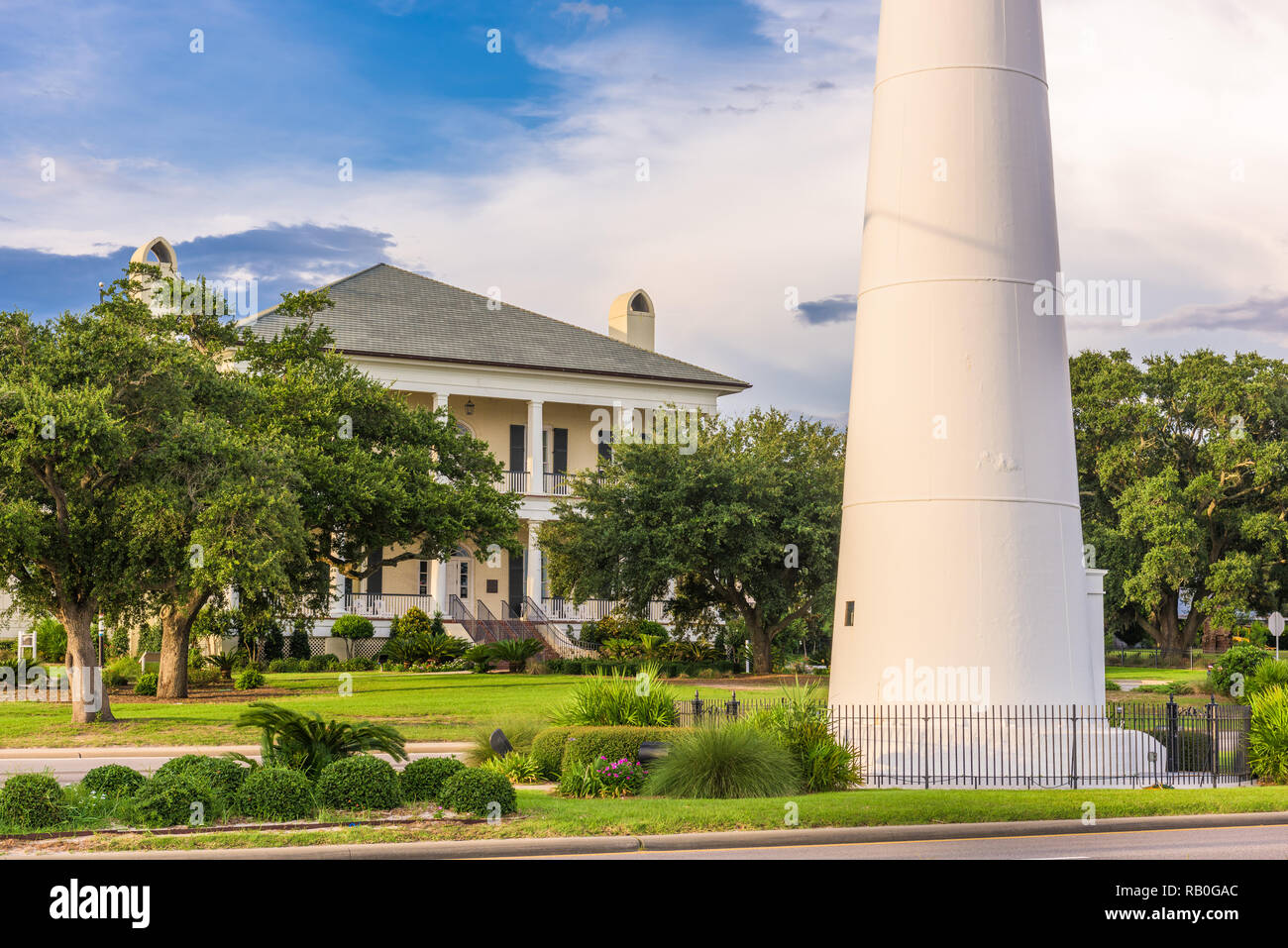 Biloxi Mississippi USA a Biloxi Lighthouse e centro visitatori. Foto Stock