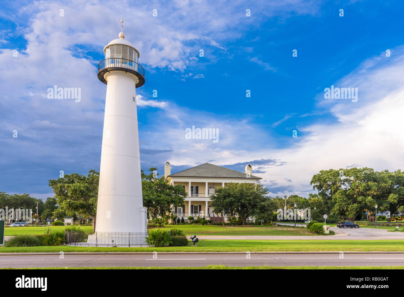Biloxi Mississippi USA a Biloxi Lighthouse e centro visitatori. Foto Stock