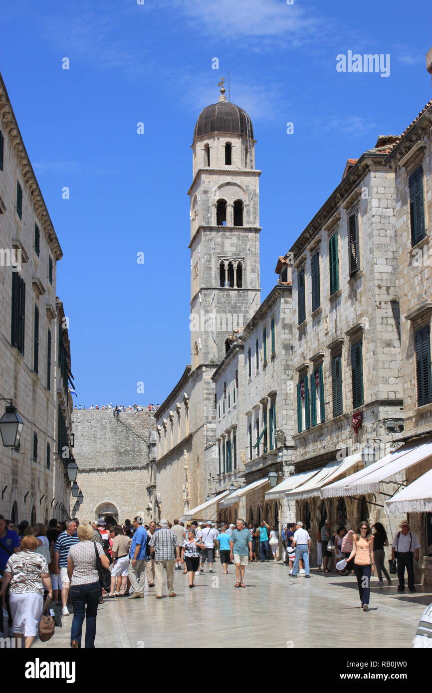 Stradun street, Dubrovnik, Croazia Foto Stock