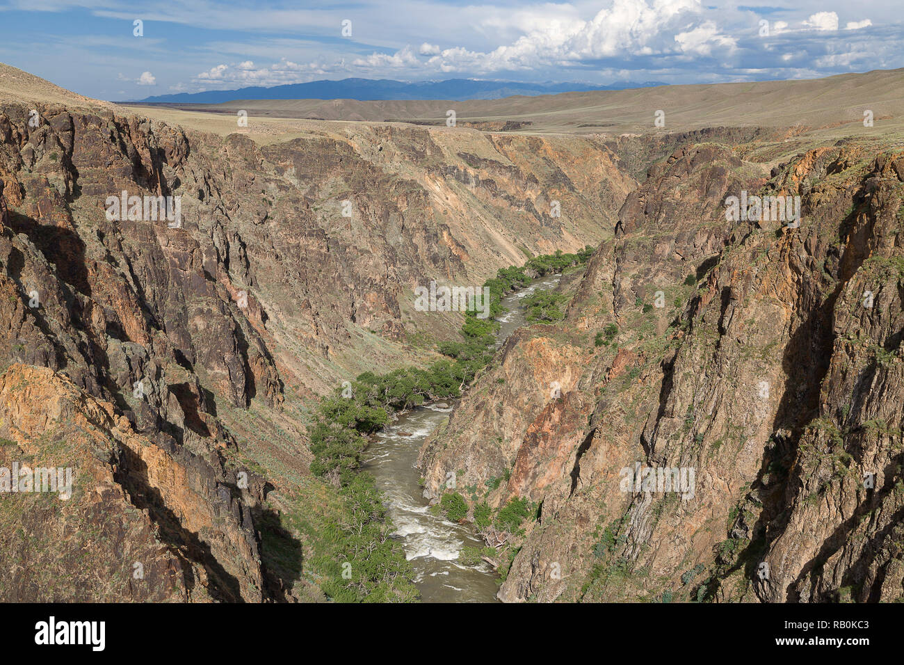 Il canyon del fiume Charyn noto come Black Canyon, in Kazakistan. Foto Stock