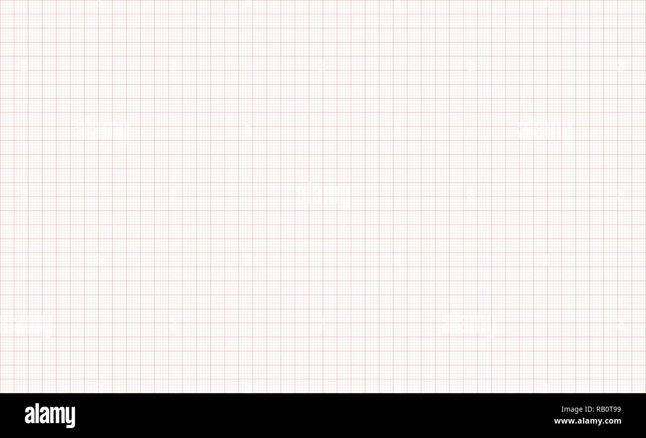 Un foglio di carta millimetrata (le linee della griglia) rosso Illustrazione Vettoriale