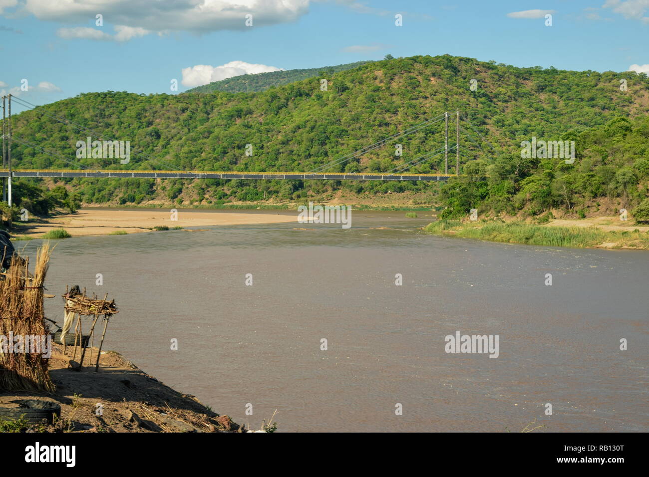 Il fiume Luangwa nella valle Luangwa, Zambia Foto Stock