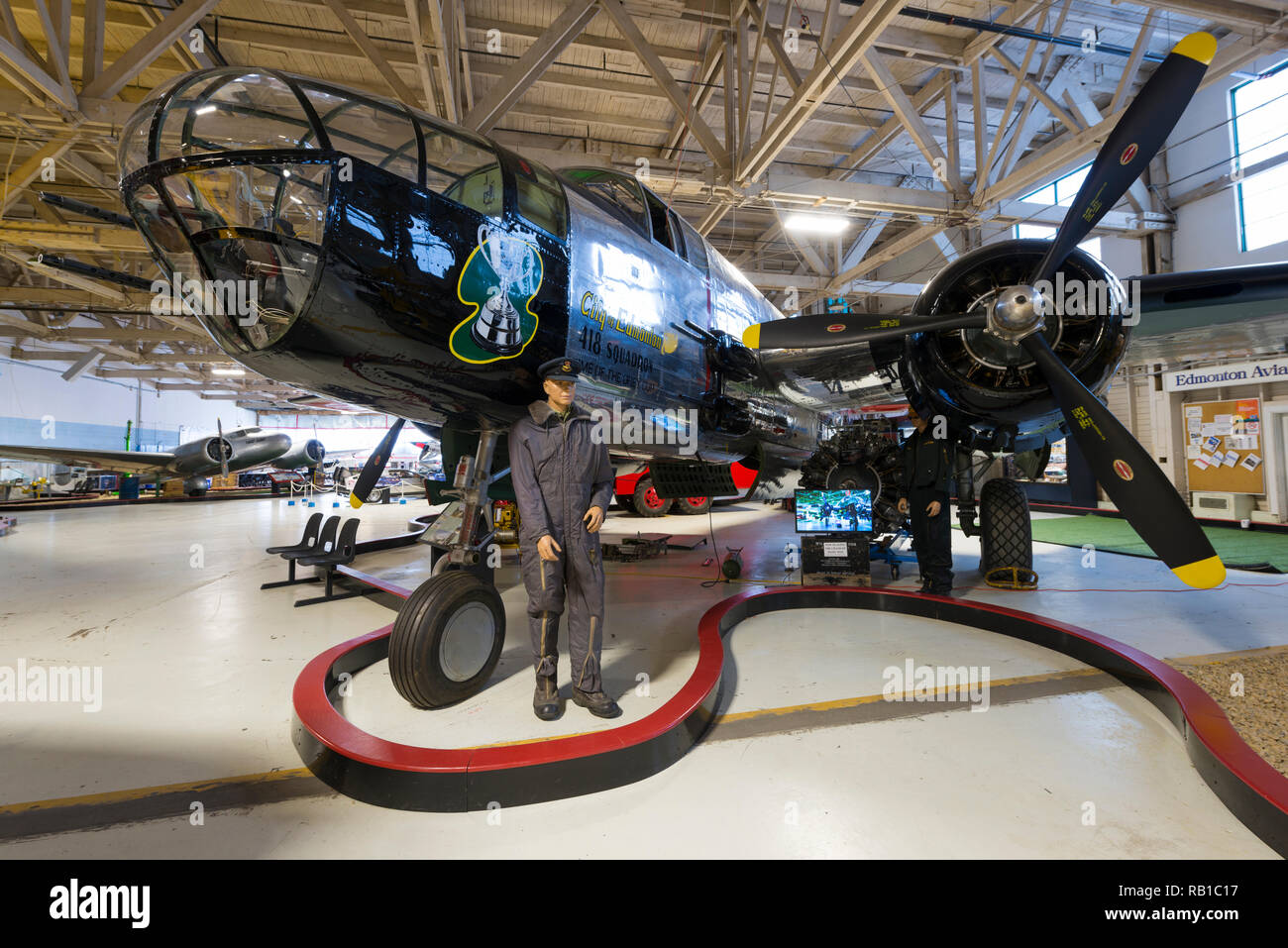 B-25 Mitchell a Edmonton Aviation Museum Foto Stock