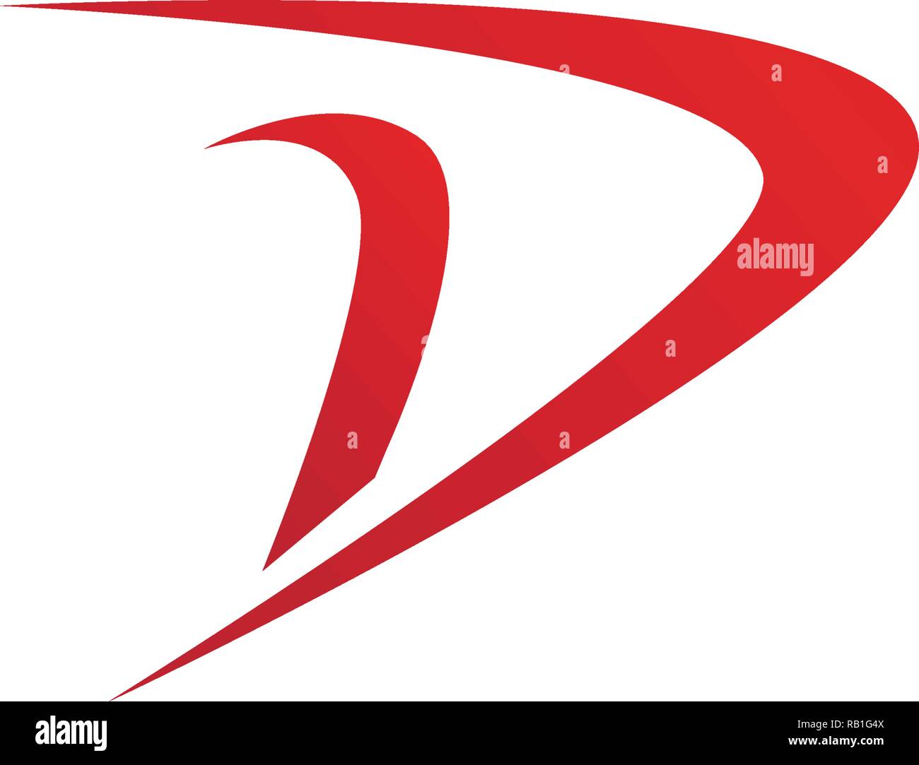 D il logo e il simbolo fast Illustrazione Vettoriale