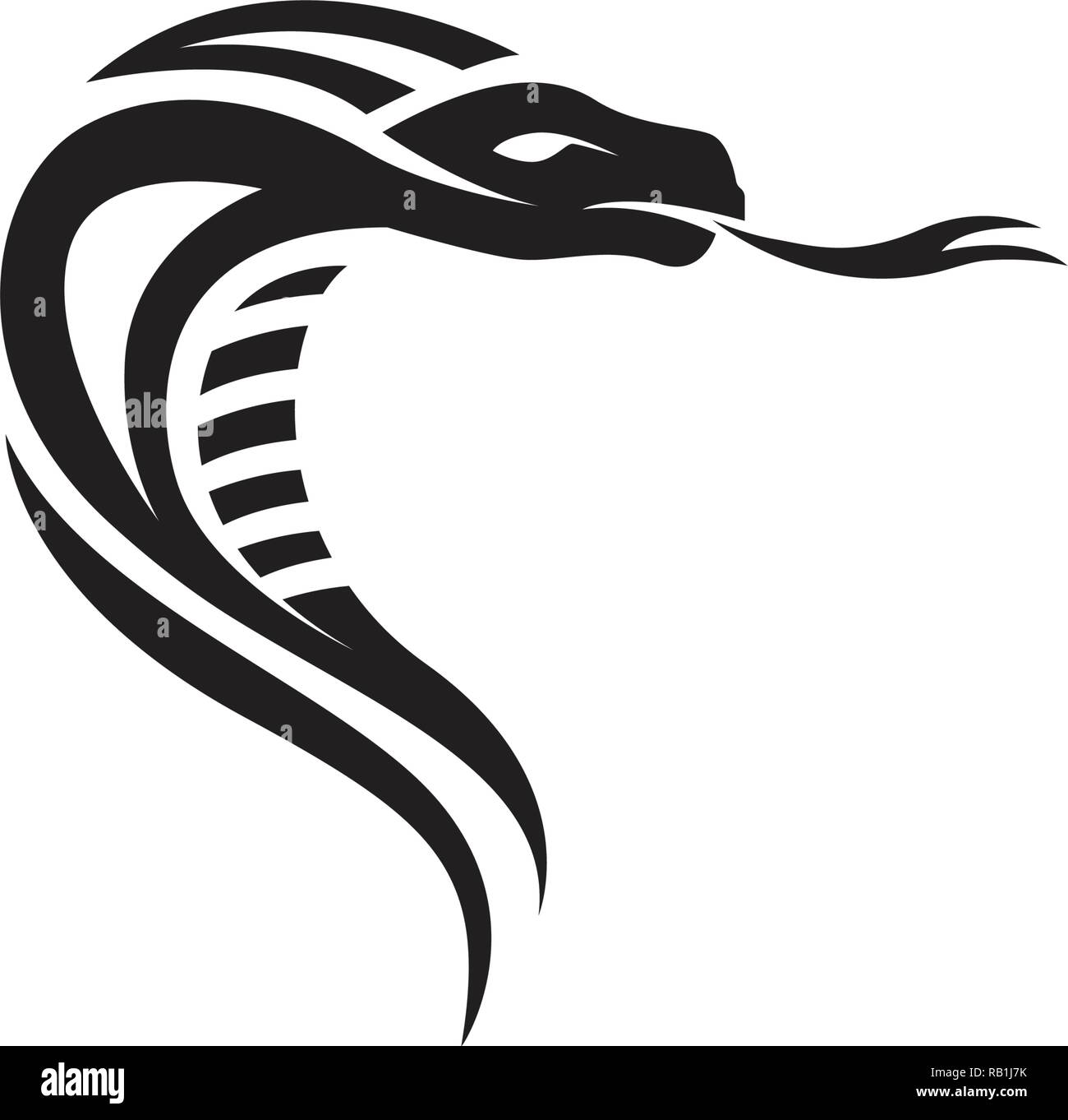 Viper snake logo design elemento pericolo snake icona. viper symbol Illustrazione Vettoriale