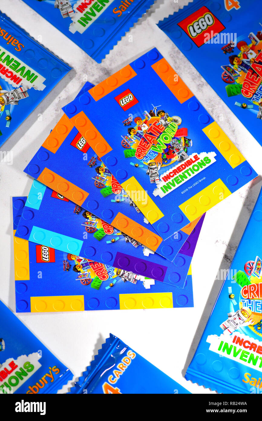 Sainsburys Lego carte commercio Foto Stock