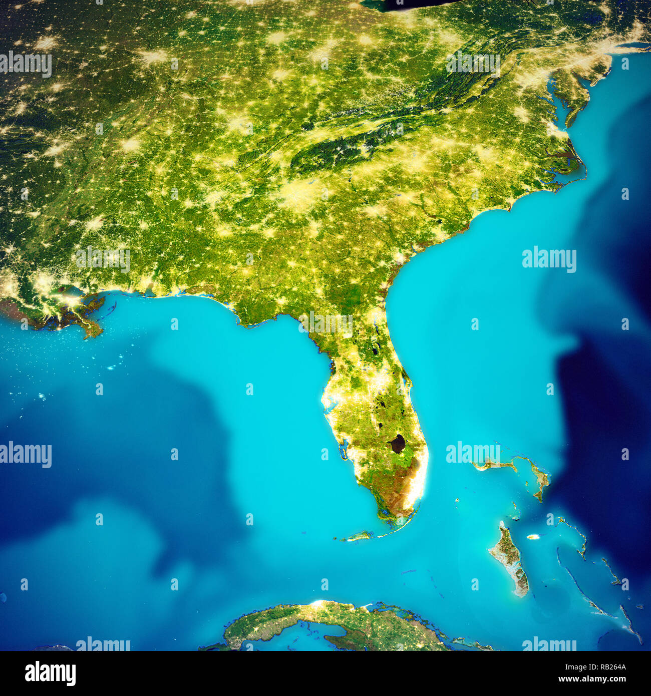 Stati Uniti d'America - Florida mappa Foto Stock