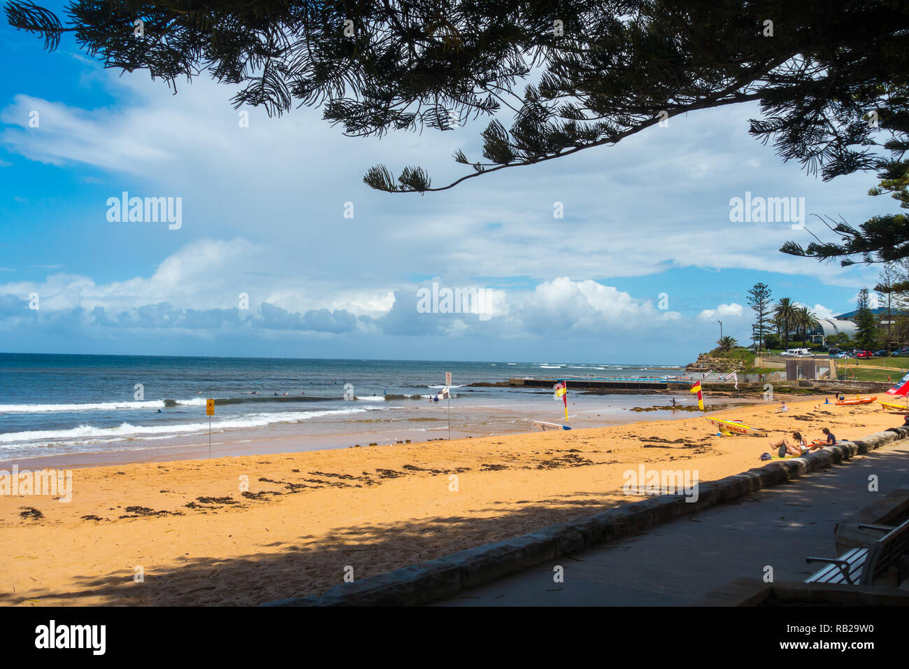 Collaroy Beach in un freddo giorno di estate, 22 dic 2018. Foto Stock