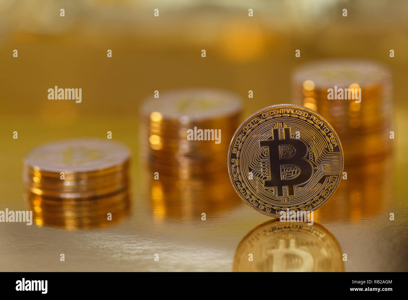 Bitcoin il futuro del sistema monetario mondiale Foto Stock