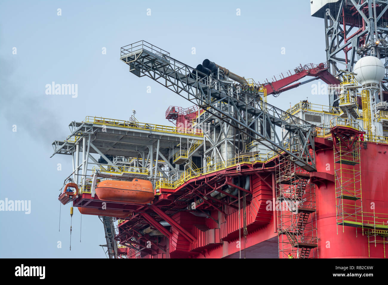 Il WEST Eclipse è un 6 ° GENERAZIONE DI ULTRA-DEEPWATER semi-sommergibili Piattaforma di perforazione con cronologia operativa AFRICA OFFSHORE, Namibia Foto Stock