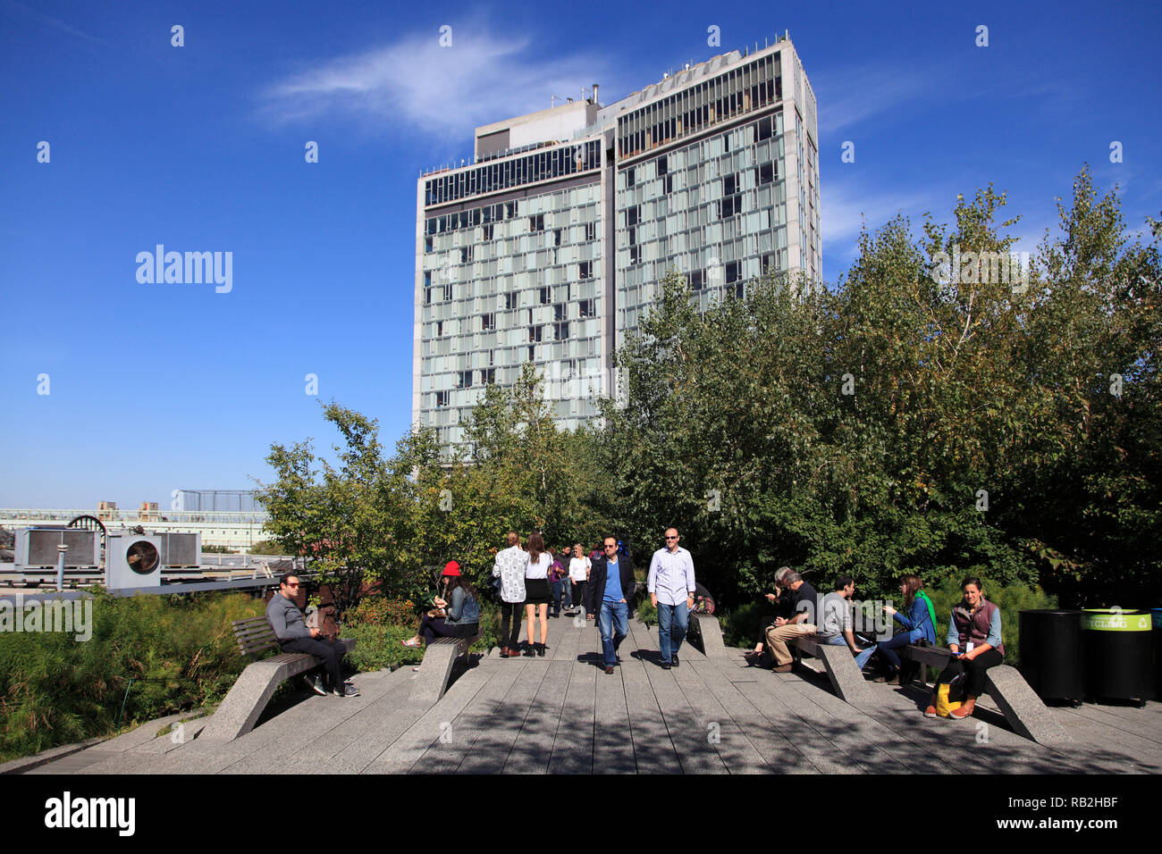Hotel standard, High Line Park, Manhattan, New York, New York, Stati Uniti d'America Foto Stock