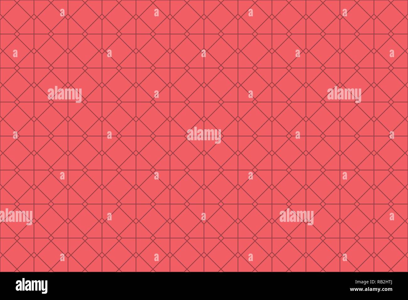 Seamless, astratta configurazione di sfondo in forme a rombo realizzato con linee di colore rosso chiaro. Vettore Decorativa Arte. Illustrazione Vettoriale