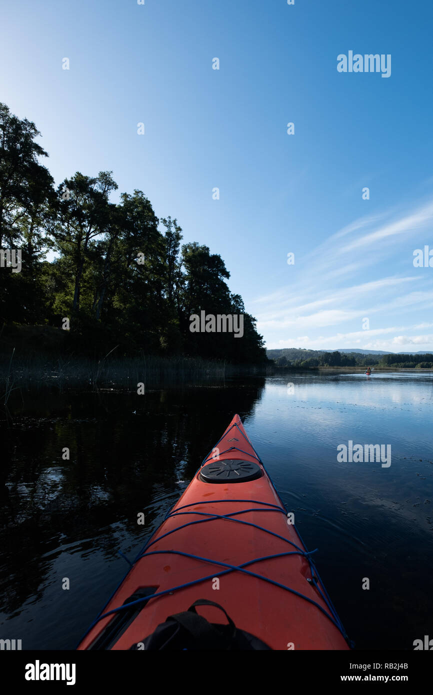 Gita in kayak nel sud del Cile Foto Stock