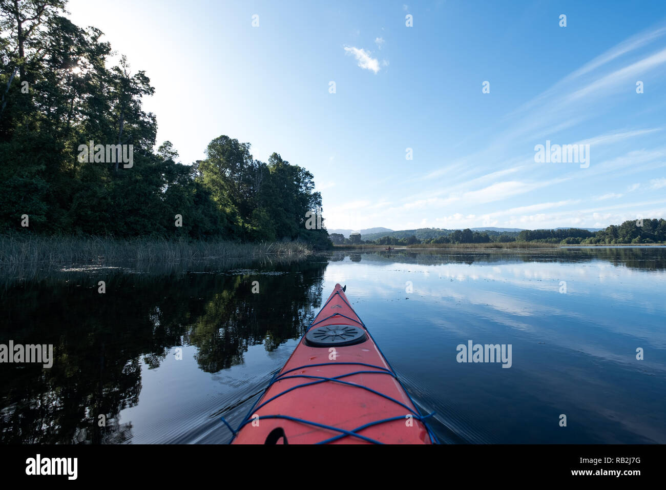 Gita in kayak nel sud del Cile Foto Stock